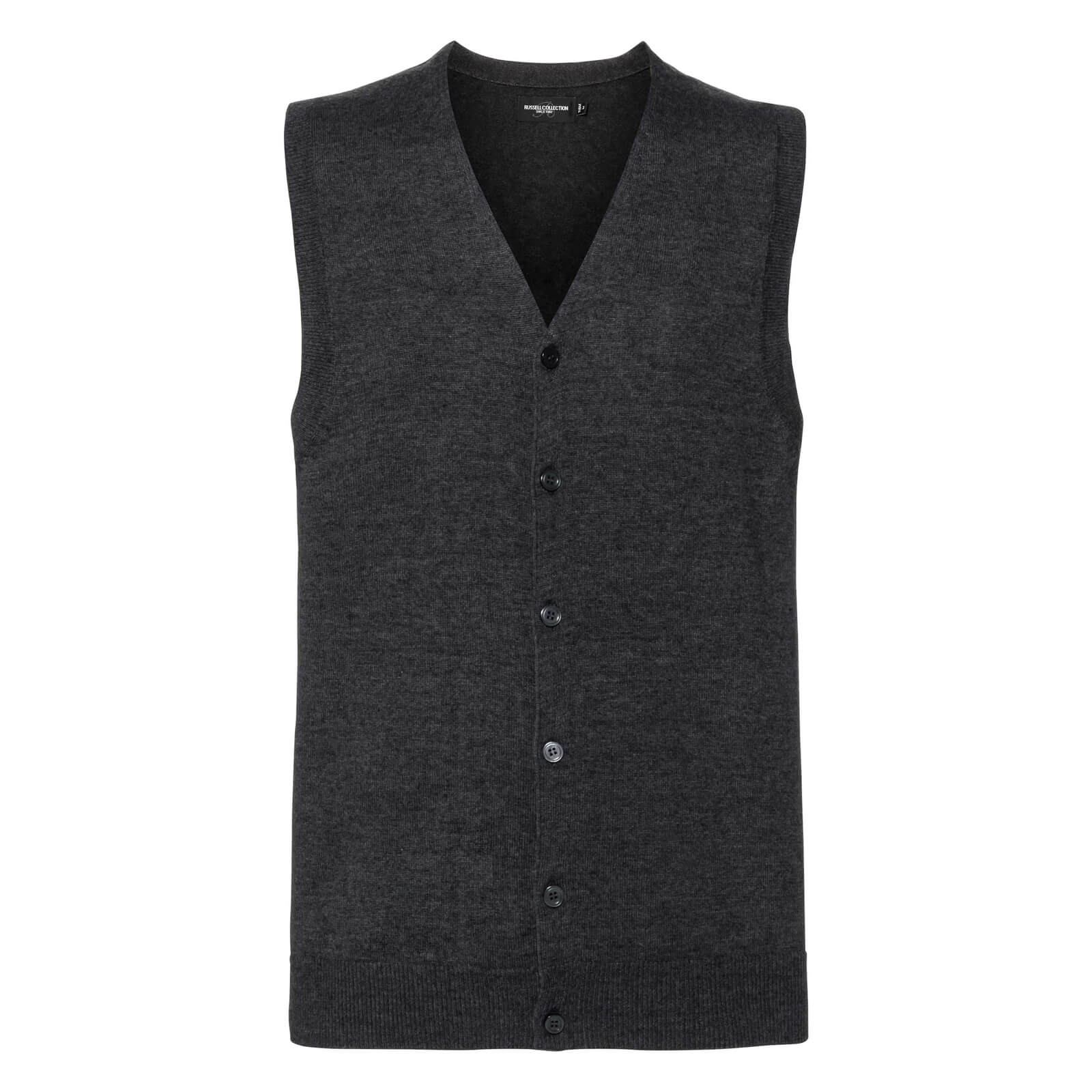 Russell - Men's V-Neck Sleeveless Knitted Cardigan