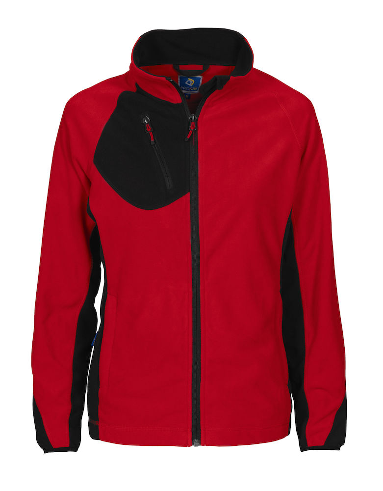 rot ProJob - Damen Microfleece Jacke