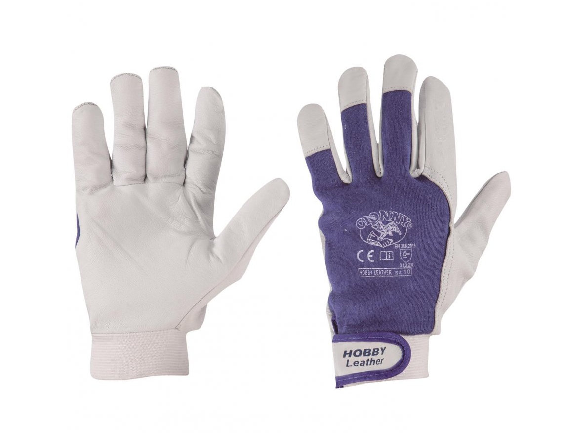 Payper - Hobbyleather Handschuhe aus weißem Narben-Ledermix Payper - Hobbyleather Handschuhe aus weißem Narben-Ledermix