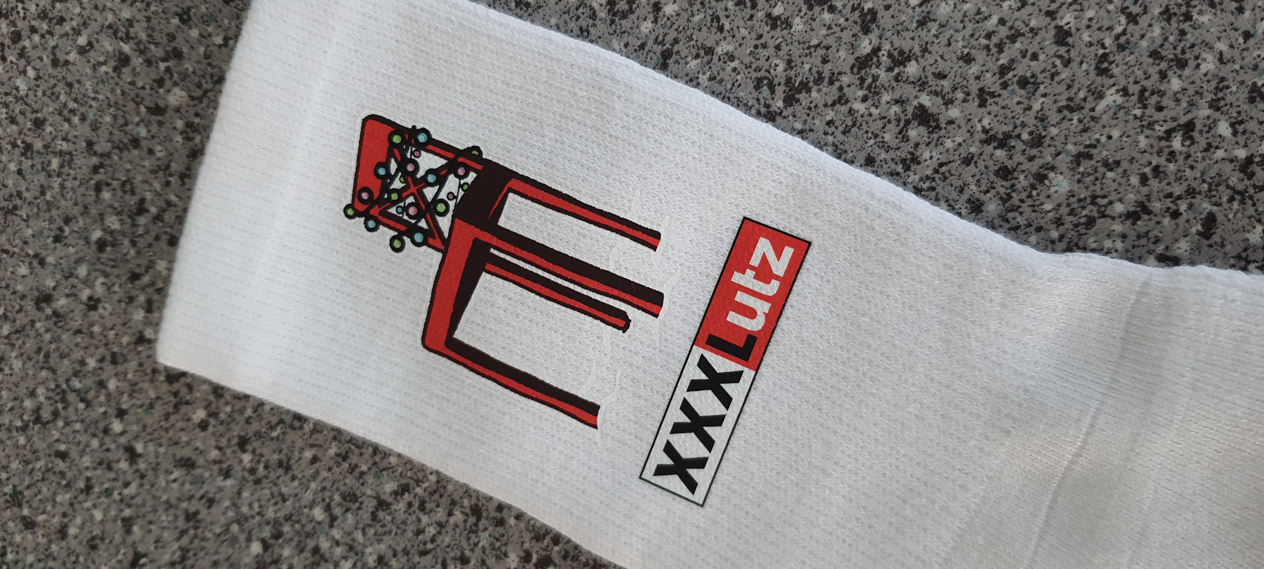 Socken-Druckerei - max. 5 x 7 cm, mehrfarbig (pro Seite)