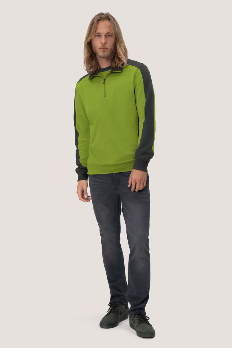 HAKRO - Zip-Sweatshirt Contrast Mikralinar