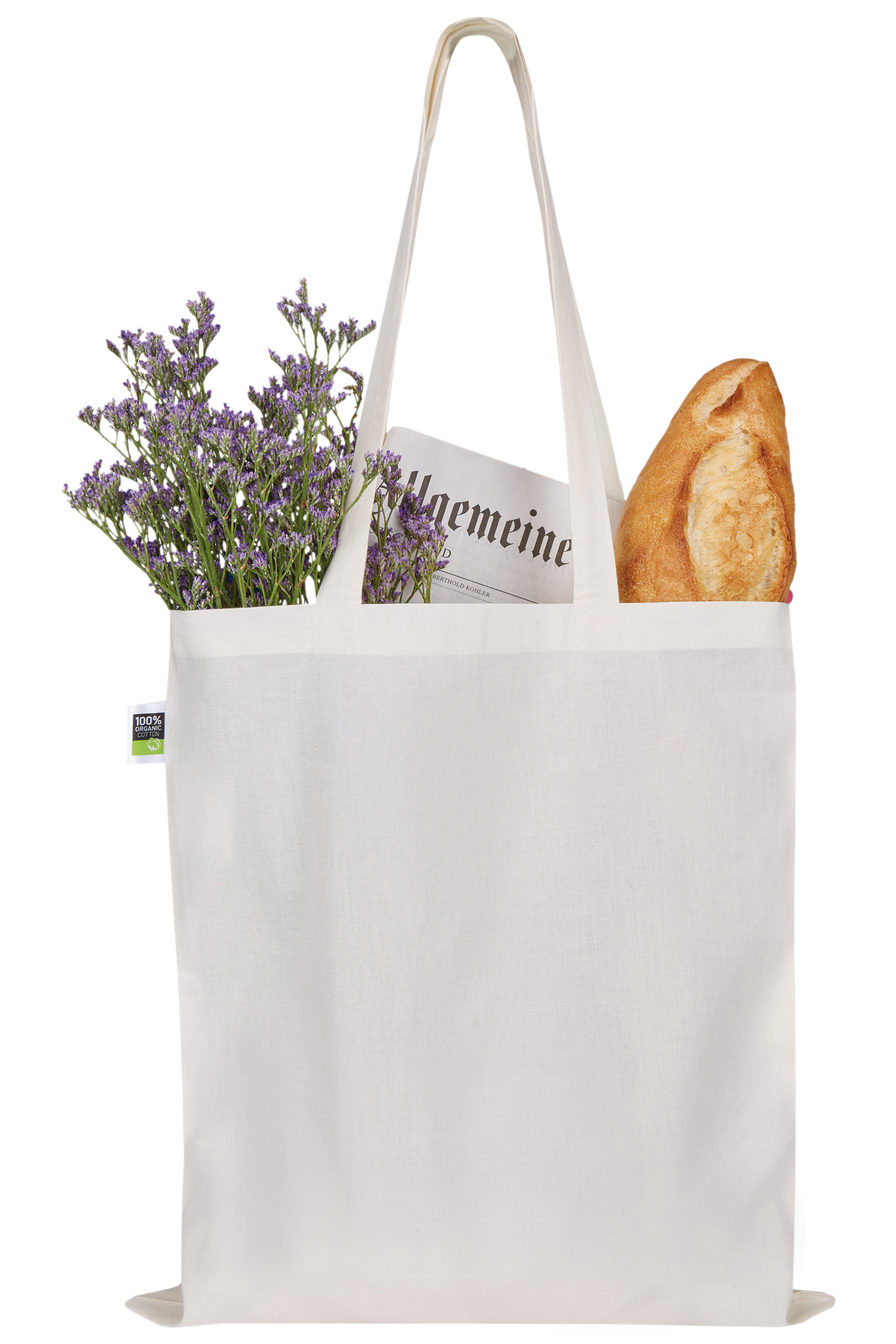 printwear - Baumwolltasche, Fairtrade-Baumwolle, lange Henkel 