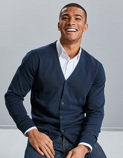 Russell - Men's V-Neck Knitted Cardigan