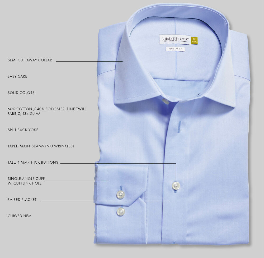 J. Harvest & Frost - klassisches Hemd Yellow Bow 50 slim Fit