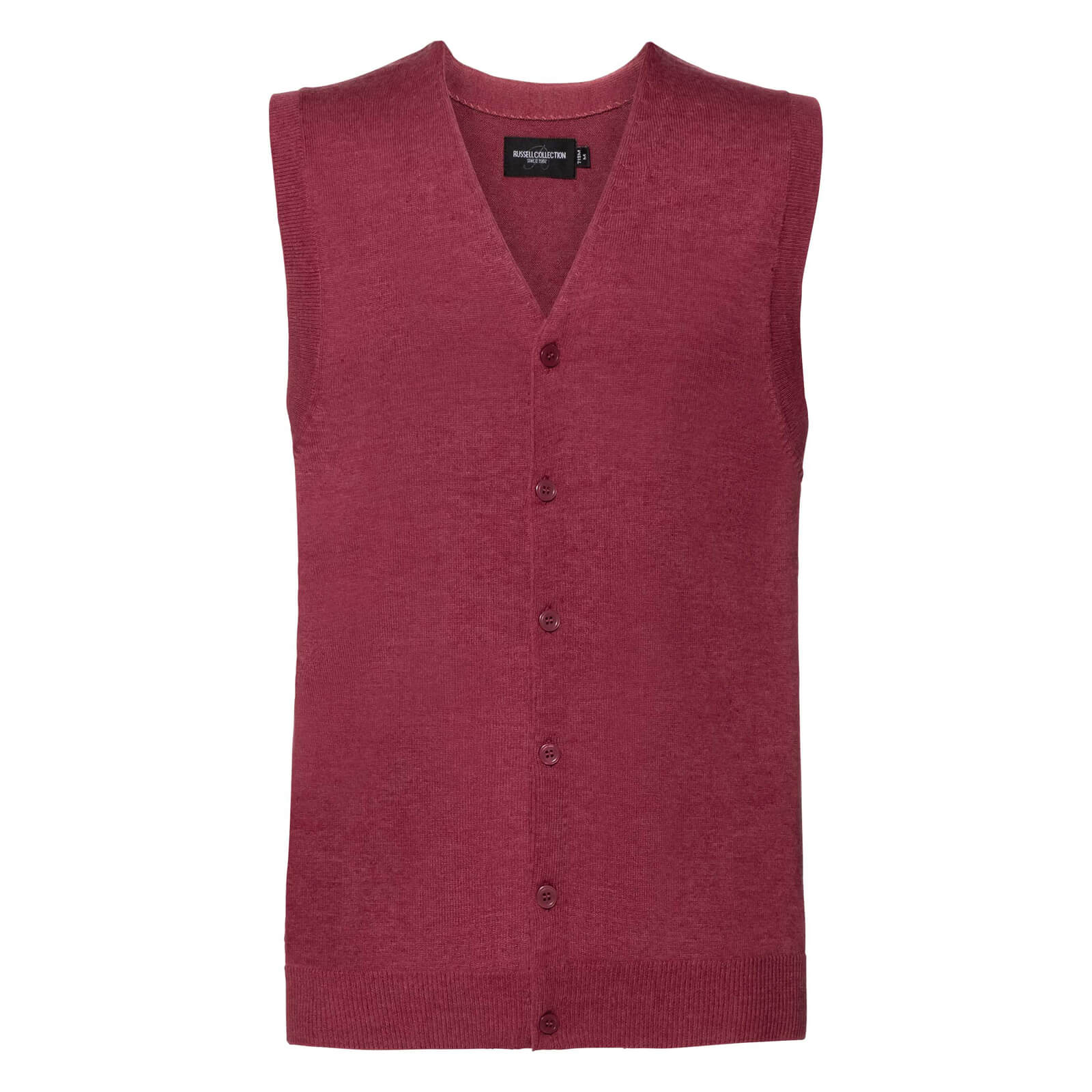 Russell - Men's V-Neck Sleeveless Knitted Cardigan